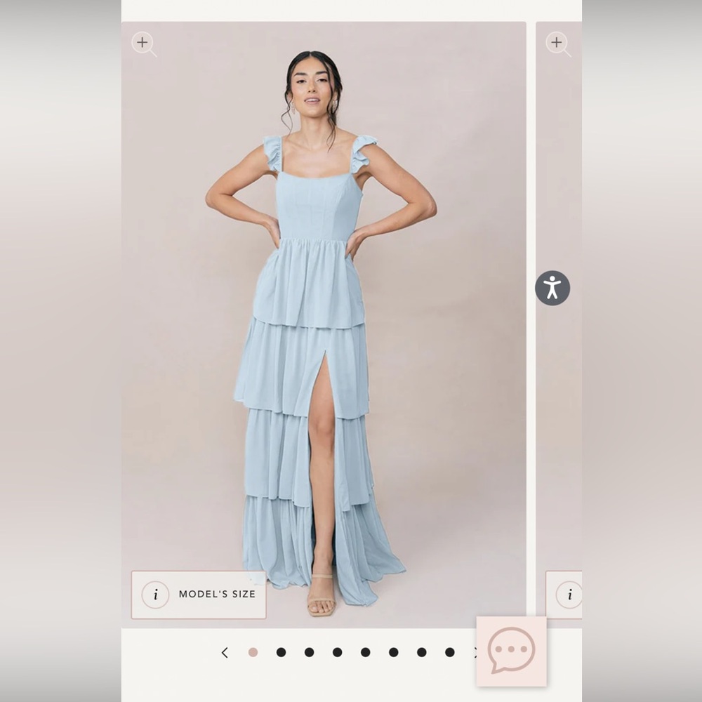 Revelry bridesmaid dress light blue size 8
